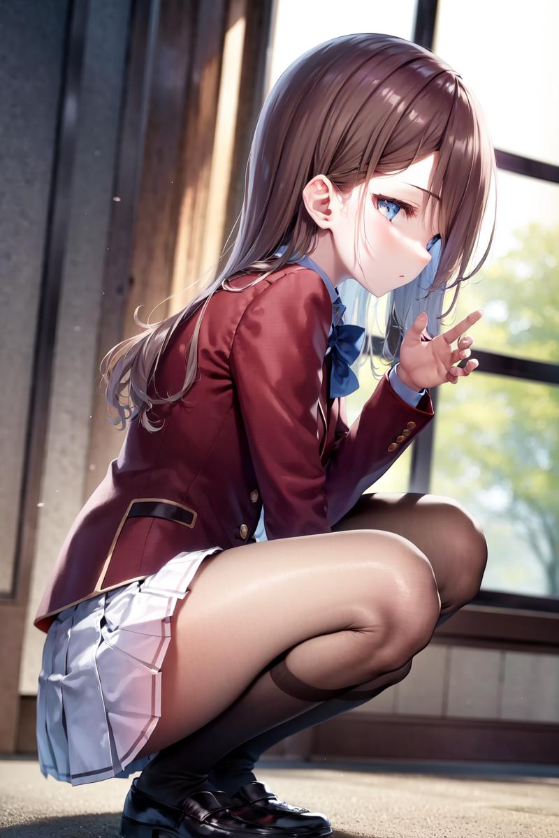 06333-2377857838-masterpiece, best quality, highres, 1girl matsushita swept bangs brown hair, white skirt red jacket blue shirt open jacket blue.png